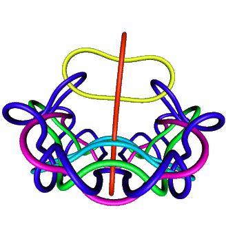 Side view of a 6-component Brunnian Link